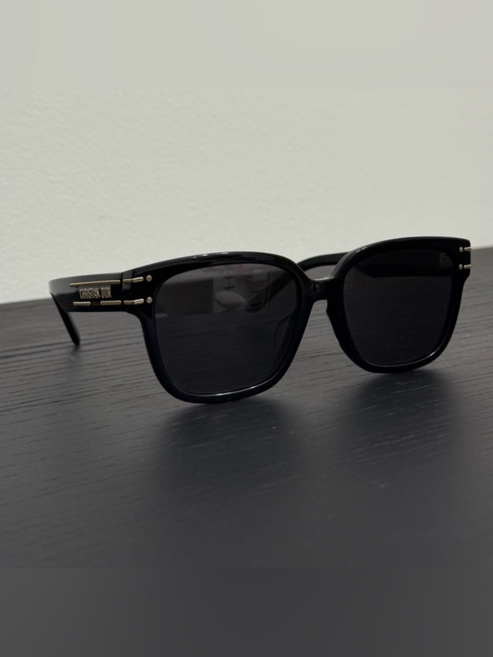 Dior DiorSignature S7F Black & Gold Square Sunglasses 58mm